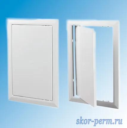 Фото №0 Люк ревизионный пластиковый 418х518 с фланцем 396х496