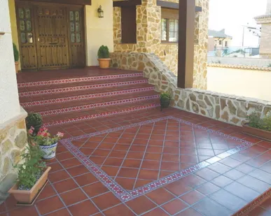 фото Клинкерные ступени и плитка "Tabaco".