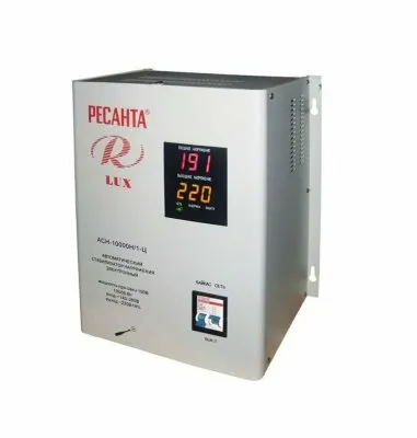 Фото №0 Стабилизатор напряжения АСН-10000 Н/1-Ц Lux 1ф 10кВт IP20 Ресанта 63/6/18