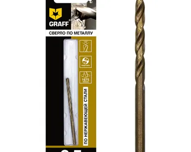 фото Сверло GRAFF Р6М5К5 по нержавеющей стали, 3.5мм