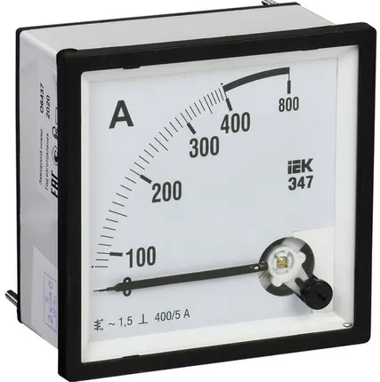 Фото №0 Амперметр Э47 400А класс точности 1,5 72*72мм IEK