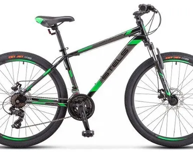 фото Горный (MTB) велосипед STELS Navigator 500 MD 26 F010 черный/зеленый 18" рама