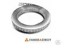 Фото №0 Перфорированная лента для вентиляции прямая 20*0.55 мм покрытие белый цинк