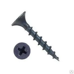 Фото №0 Саморез для крепления гипсокартона к металлическим профилям, частая резьба