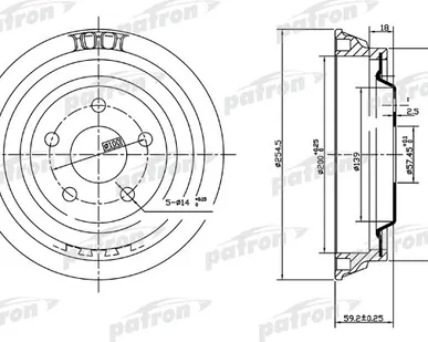 фото PDR1004 Барабан тормозной
