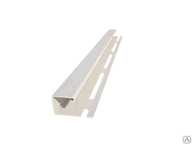 Фото №0 J-профиль для фасадной панели Гладкий кирпич Белый 50х22х20х3050 мм