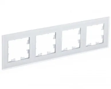 фото Рамка 4-м AtlasDesign Nature мат. стекло бел. SchE ATN330104