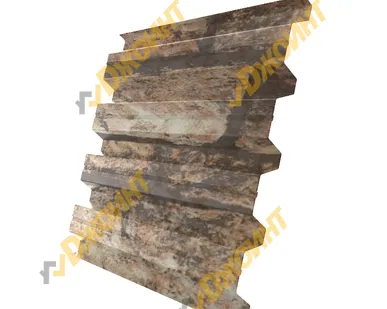 фото Профнастил Н-60 0,5 Printech двухсторонний Fine Stone 3D (Светлый камень 3D)