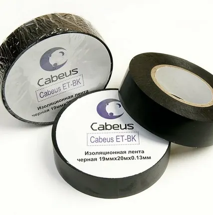 Фото №0 Лента изоляционная CABEUS ET-BK (7420c)
