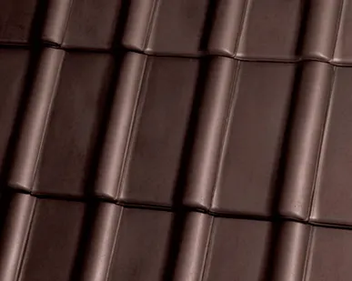 фото Керамическая черепица рядовая Roben Piemont Havannabraun, коричневый ангоб