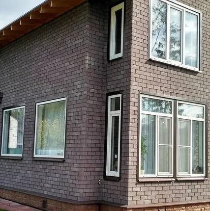 Фото №2 Фасадная плитка Hauberk Кирпич мраморный 2м2 (250*1000мм) 20шт. Технониколь