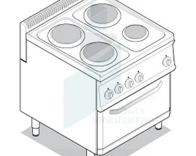 фото Плита электрическая с конвекционным шкафом TECNOINOX PFR70V7