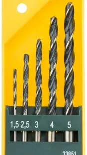 фото Набор сверл по металлу HSS черненых, 5 шт. (4-5-6-8-10 мм)