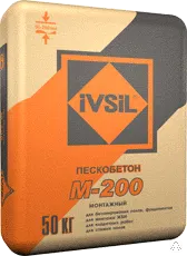 Фото №0 Пескобетон монтажная смесь IVSIL М-200 50кг