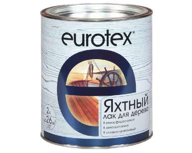 фото Лак яхтный &quot;Eurotex&quot; полуматовый 2,0л