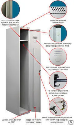 Фото №0 Метал. шкаф для одежды усиленной конструкции ТМ-11-400 185*40*49 см
