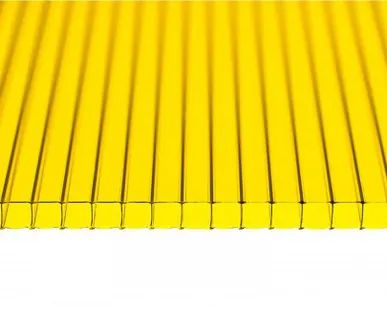 фото Поликарбонат 2100х6000х10мм 1кг/м2 (желтый) Мультигрин