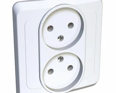 фото Розетка 2-м СП Этюд 16А IP20 без заземл. бел. SchE PC16-005B
