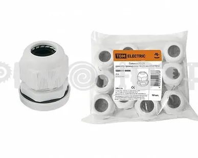 фото Сальник PG 29 диаметр проводника 18-25мм IP54 TDM (10/300) П зз