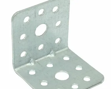 фото Уголок крепежный усиленный 40х40х40мм, толщина 1,5мм, оцинкованный 4шт