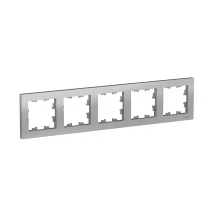 Фото №0 Schneider Electric Рамка 5-м AtlasDesign универс. алюм. ATN000305 Schneider Electric