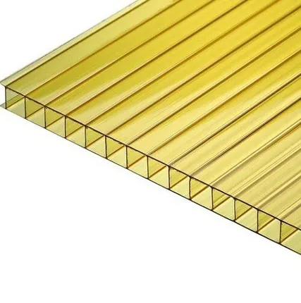 Фото №0 Поликарбонат Сотовый 2100х12000х6 Желтый SOTALIGHT