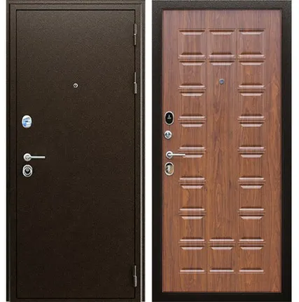 Фото №0 Входная дверь Спартак медный антик-орех темный АСД