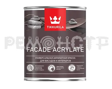 фото Краска фасад  0,9л гл/м Tikkurila FACADE Acrylate (6) база A под заказ