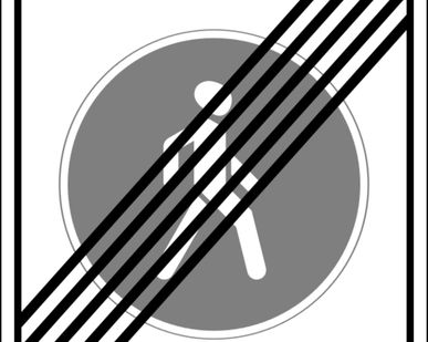 фото Дорожный знак Конец пешеходной зоны 5.34