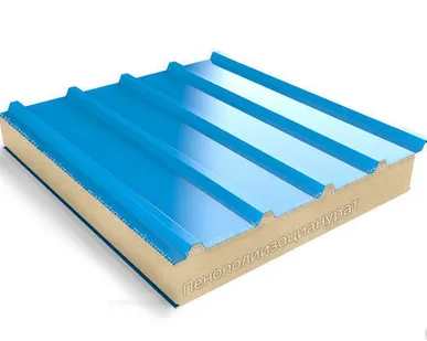 фото Сэндвич-панель кровельная с утеплителем  пенополиизоцианурат 80 мм