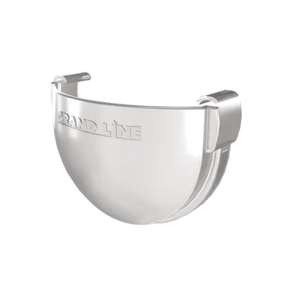 Фото №0 Заглушка желоба Дизайн 135 ПВХ Grand Line белый (RAL 9003)