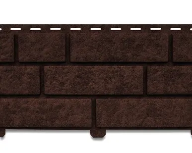 фото Фасадная панель ПОД КИРПИЧ Двойной замок (ЮП) "Стоун-Хаус" Коричневый 3025*230 мм