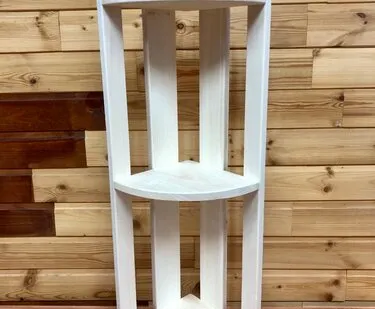 фото Полка угловая (липа) 3 яруса 800х200х200