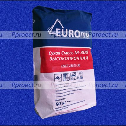 Фото №0 М-300 Пескобетон EUROmix 50кг