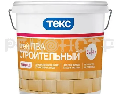 фото Клей строит  3л/3кг ПВА  Текс (1/25) П