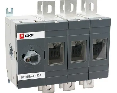 фото Рубильник 3п 630А реверсивный без рукоятки управления TwinBlock EKF tb-s-630-3p-rev