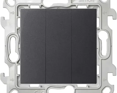 фото Механизм выключателя 3-кл. 1п 2мод. СП Simon 24 10А IP20 графит Simon 2450391-038