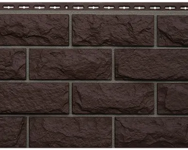 фото ФП Grand Line Колотый камень Премиум/Design шоколадная (шов RAL 7006)