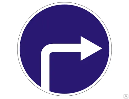 Фото №0 Знак 4.1.2 Движение направо (маска знака)