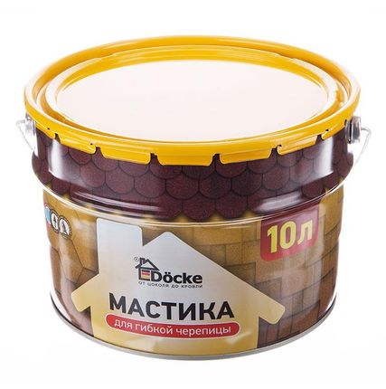 Фото №1 Мастика для гибкой черепицы Docke, 5л