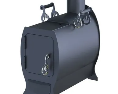 фото Печь отопительная Буржуйка с конфоркой до 50 м. куб. 8 мм, Царь печи