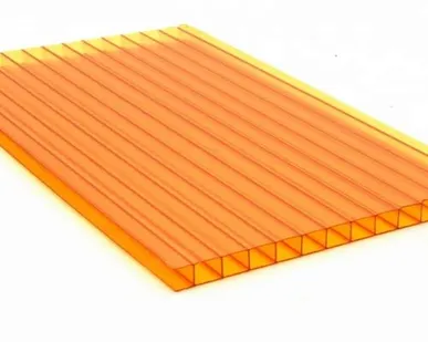 фото Сотовый поликарбонат "SOTALUX" Оранжевый 4 мм