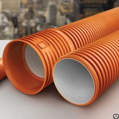 Фото №0 Труба канализационная гофрированная PP ID 500 SN8  двухслойная