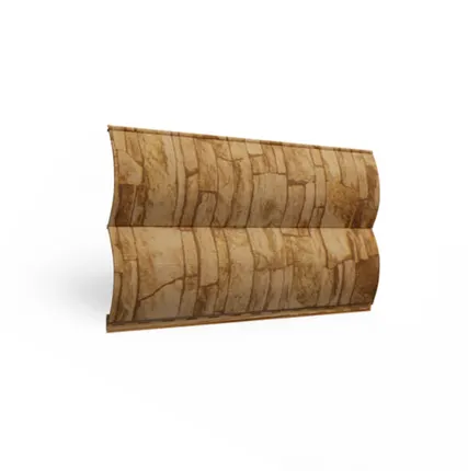 Фото №0 Металлический сайдинг Бревно КАМЕНЬ по размерам заказчика