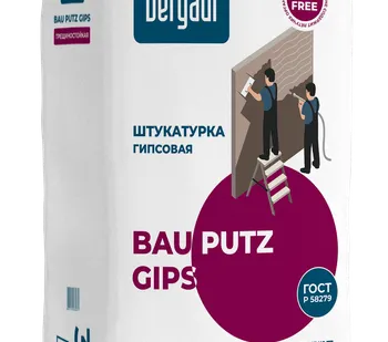 фото Штукатурка гипсовая Бергауф (Bergauf) Bau Putz Gips 30кг