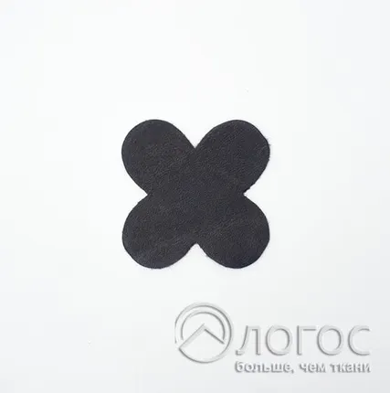 Фото №0 Заплатки декор.пришивн. кожа И 15 "цветок", синий, синий