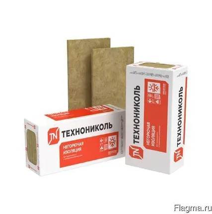 Фото №0 Фасадная вата Технониколь Технофас Эффект 130кг/м3 Толщина 50 мм/ 4,32м2/уп