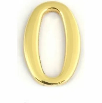 Фото №0 Цифра для обозначения номера квартиры, металлическая Золото "0" FIT 67290