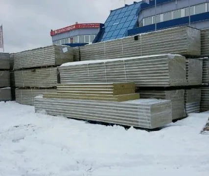 Фото №0 Сэндвич панели стеновые минвата 100 мм, 5,15 м