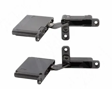 фото AIR комплект скрытых петель (90/105) с плавным закрыванием на один фасад, титан (CEL6XE6XXV)